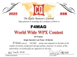 F4MAG CQWPX 2025 SSB certificate